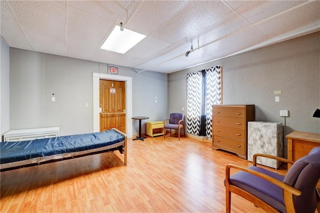 bedroom with hardwood / wood-style floors