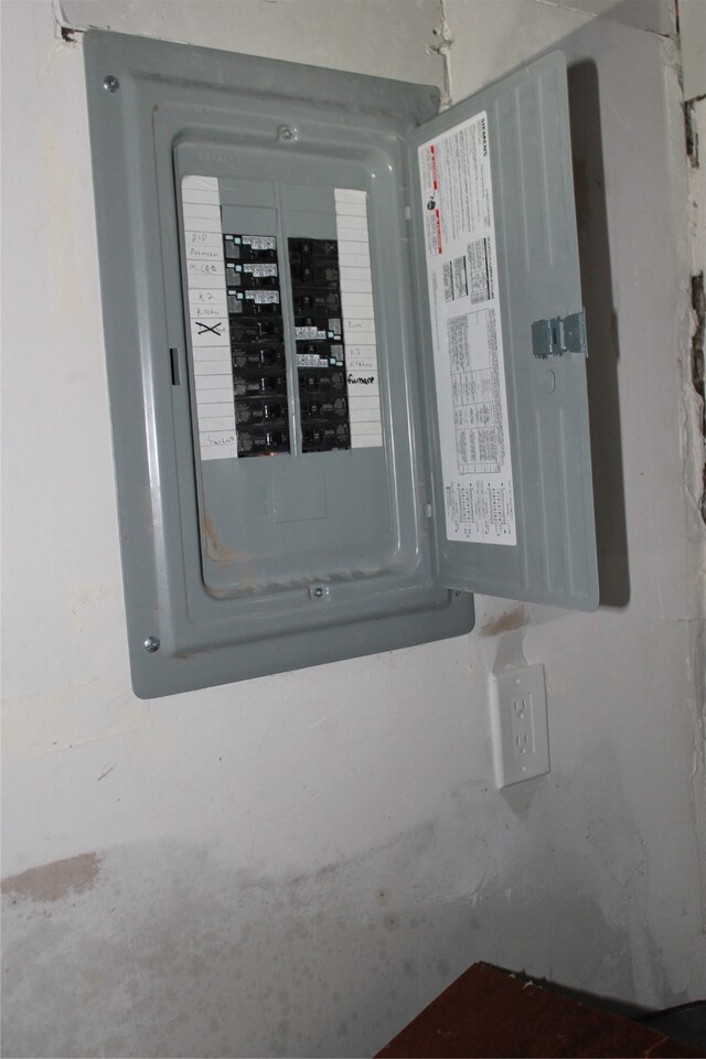 utility room with electric panel