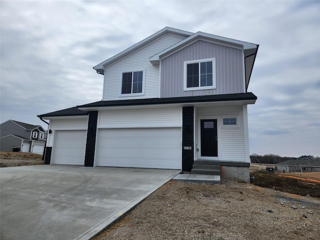 front facade featuring a garage