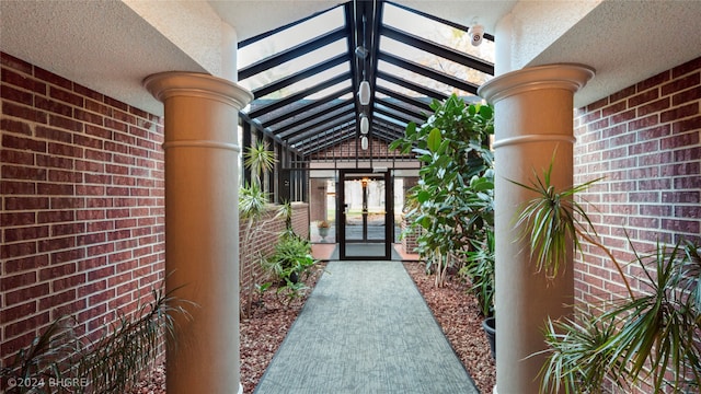 doorway to property with french doors