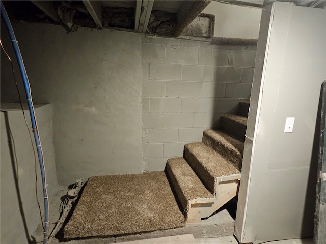 view of basement