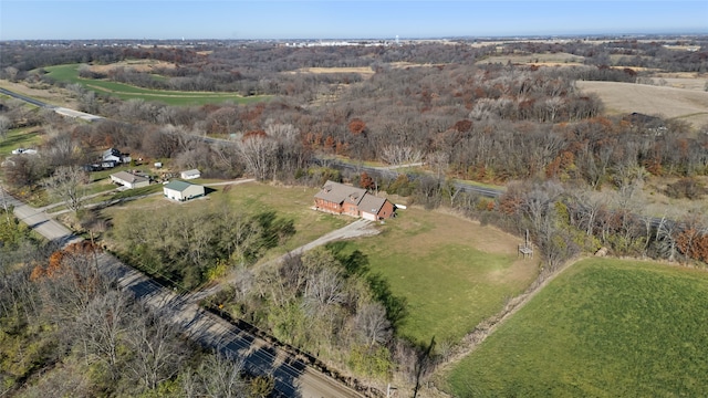 drone / aerial view featuring a rural view