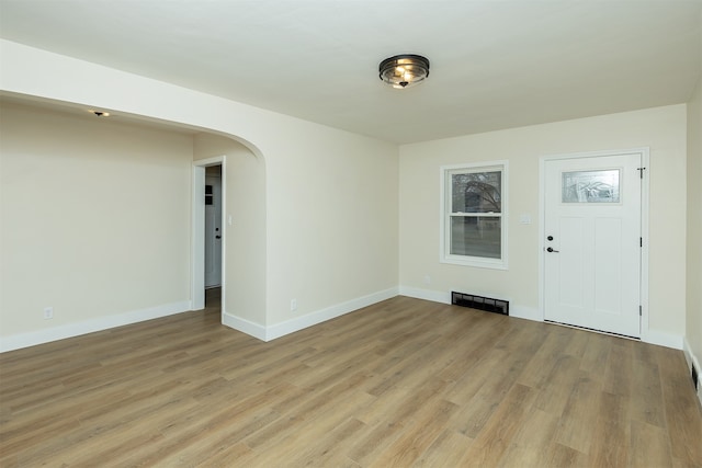 foyer featuring light wood-type flooring