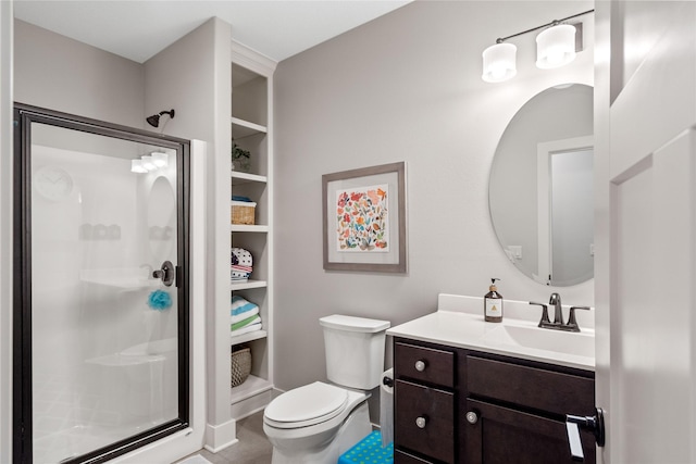 9441 Coneflower Cir, Norwalk, IA 50211 - bathroom with a stall shower, toilet, and vanity
