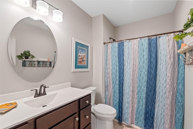 9441 Coneflower Cir, Norwalk, IA 50211 - full bathroom featuring toilet, vanity, and curtained shower