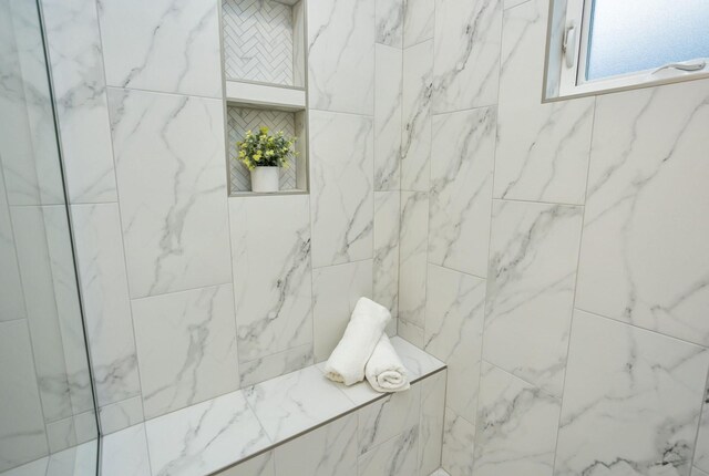 8908 Beery Pl, Johnston, IA 50131 - full bath with a marble finish shower