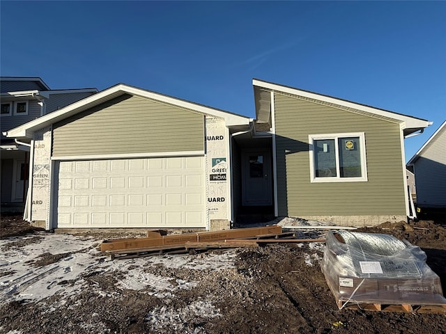 view of front of home featuring a garage