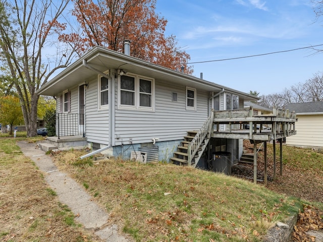 exterior space featuring a deck