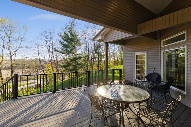 1885 Glen Oaks Dr, West Des Moines, IA 50266 - deck with outdoor dining area