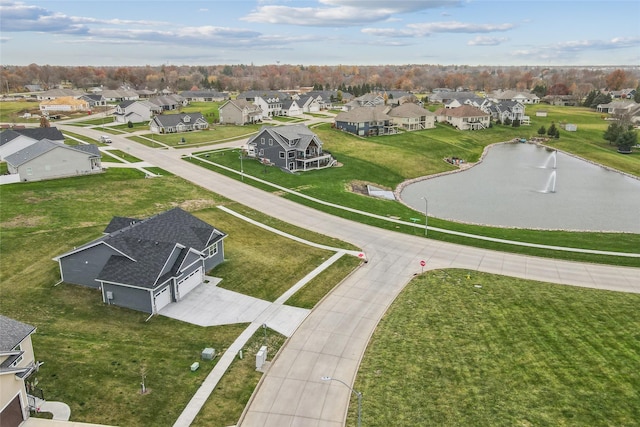 bird's eye view with a residential view