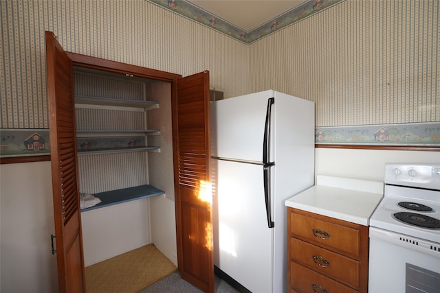 kitchen with white appliances