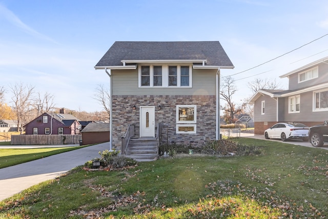 view of property with a front yard