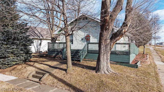 exterior space with a deck