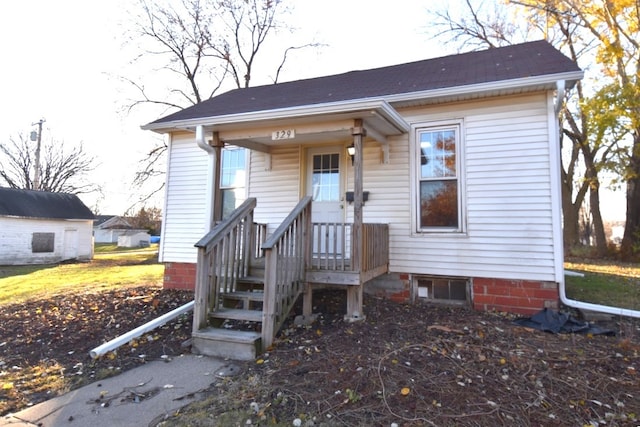 view of bungalow-style house