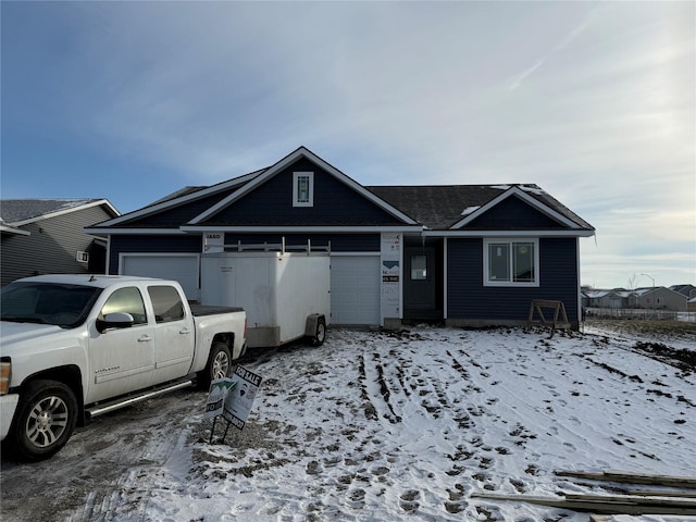 view of front of home featuring a garage