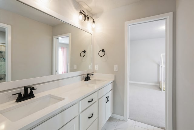 bathroom featuring vanity