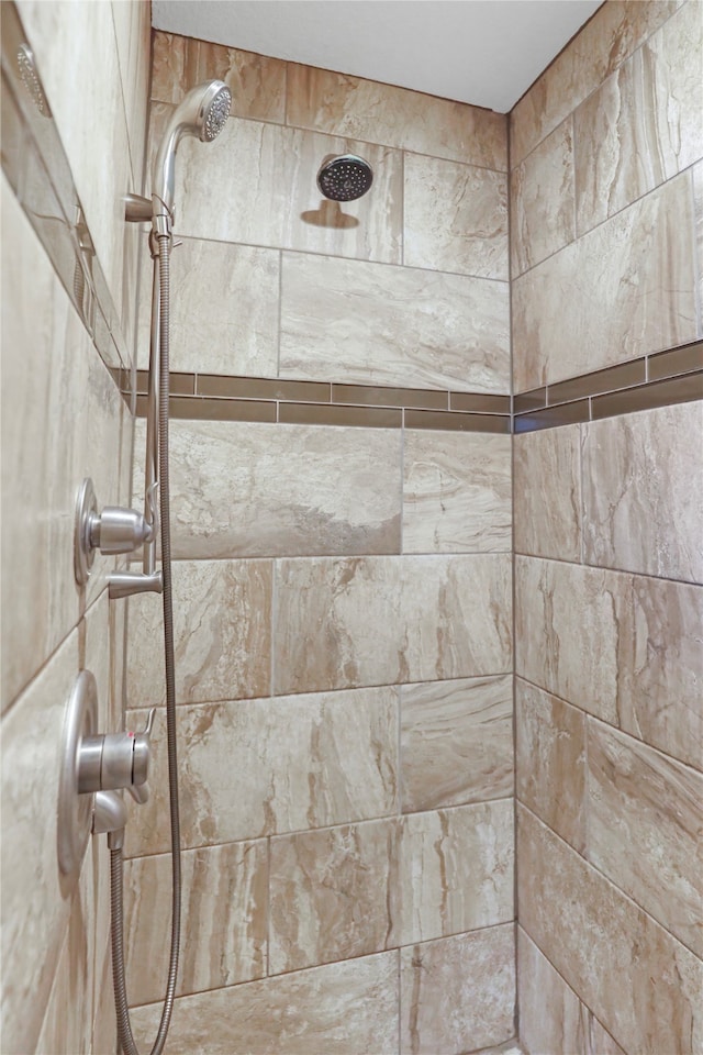 room details with a tile shower