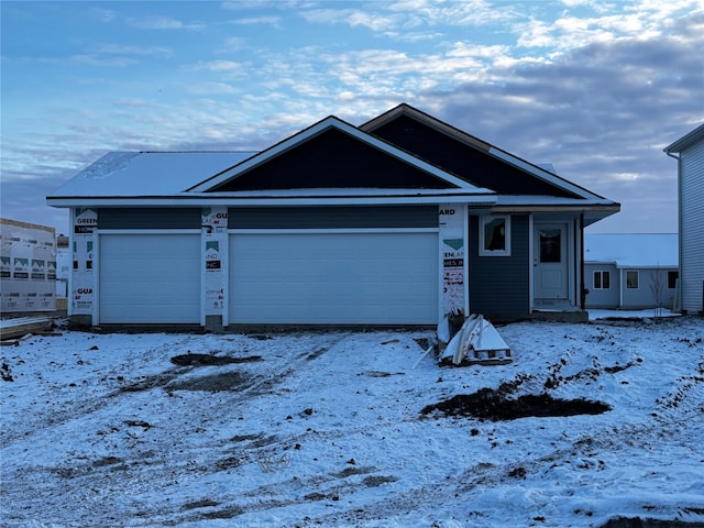 view of front of home featuring a garage