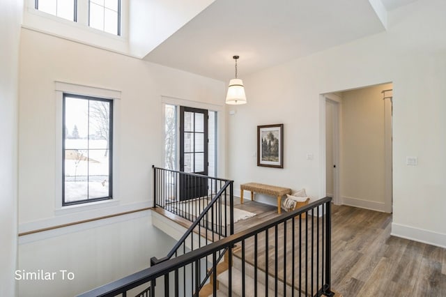 hallway featuring hardwood / wood-style flooring