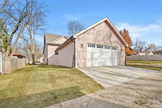 view of property exterior featuring a lawn