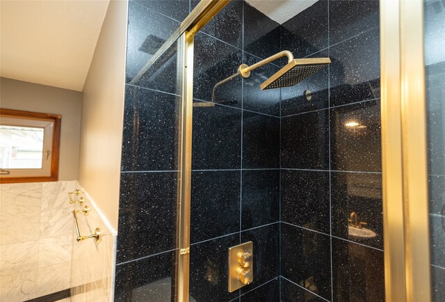 room details with tiled shower