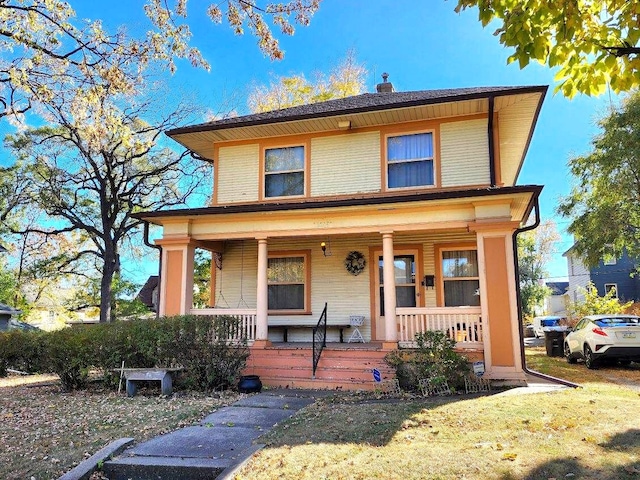 view of front of house featuring covered porch