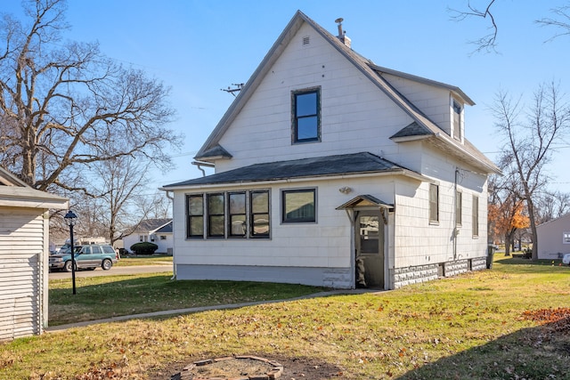 exterior space with a front yard