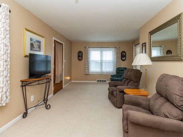 view of carpeted living room