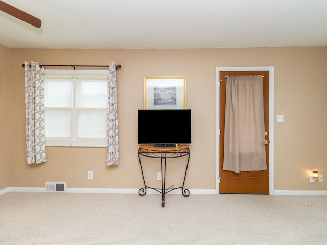 living room featuring carpet floors