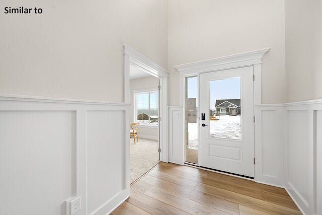 entryway featuring light hardwood / wood-style floors