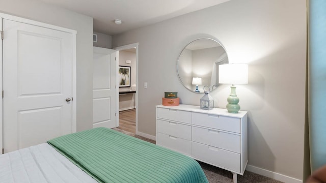 view of carpeted bedroom