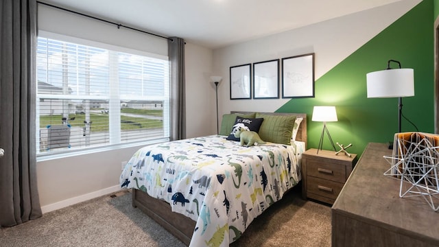 bedroom with carpet floors