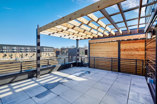 view of patio with a pergola