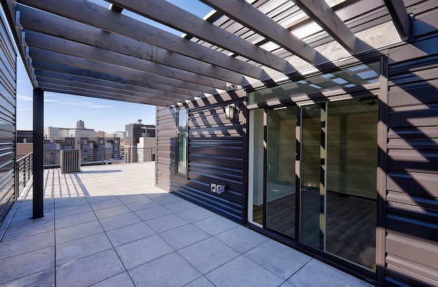 view of patio / terrace featuring a pergola