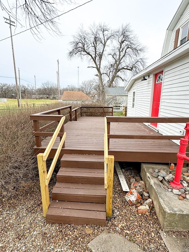 view of wooden deck