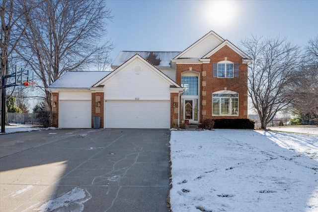 view of property with a garage