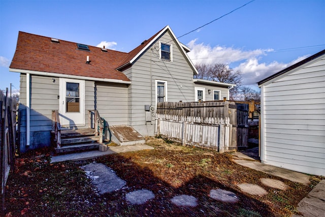 view of rear view of property