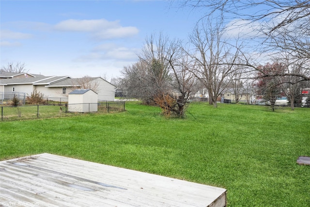 view of yard featuring a deck