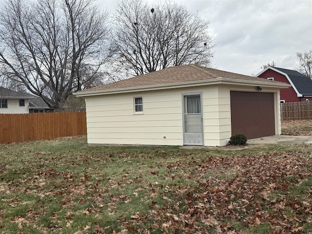 view of outdoor structure featuring a garage