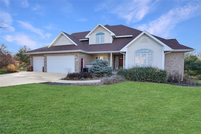 view of property featuring a front lawn