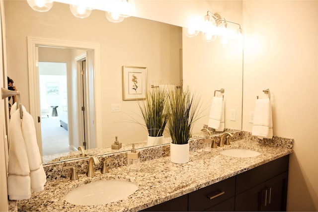 bathroom with vanity