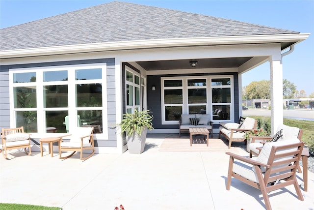 view of patio / terrace with an outdoor hangout area