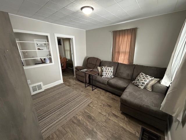 living room featuring wood-type flooring