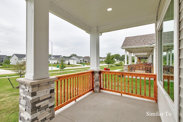 exterior space with a porch