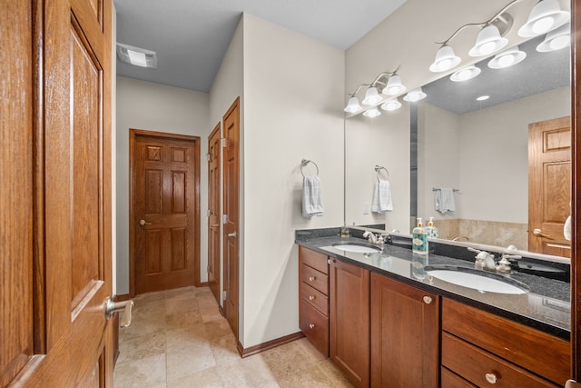 bathroom featuring vanity