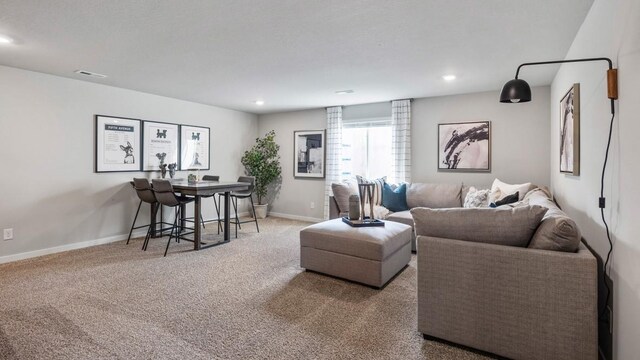 view of carpeted living room