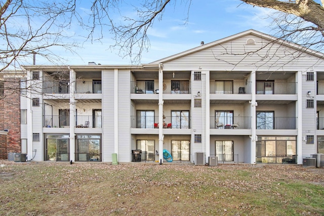 view of property featuring central air condition unit