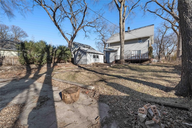 exterior space with a wooden deck