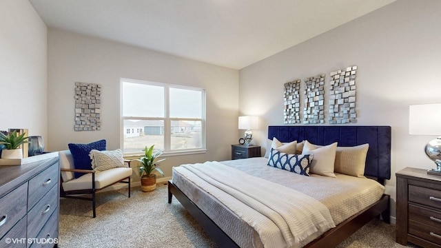 bedroom with carpet floors