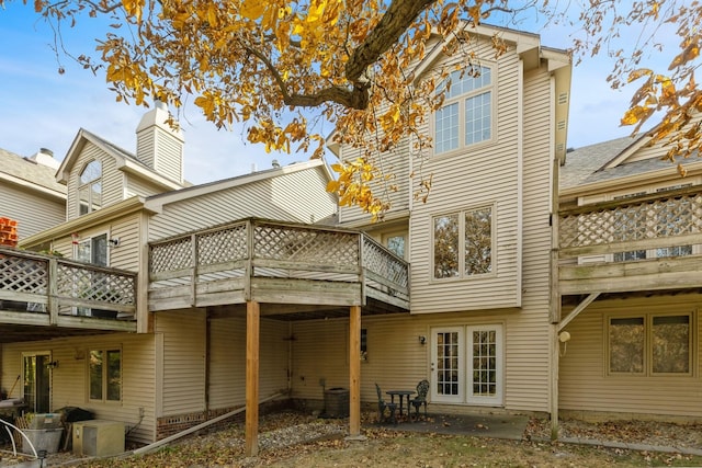 back of property with a patio area